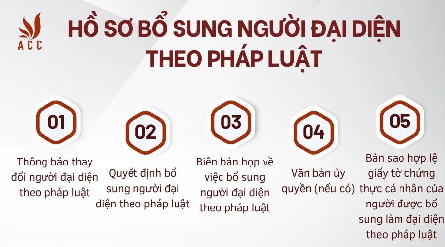 Hồ sơ bổ sung người đại diện theo pháp luật