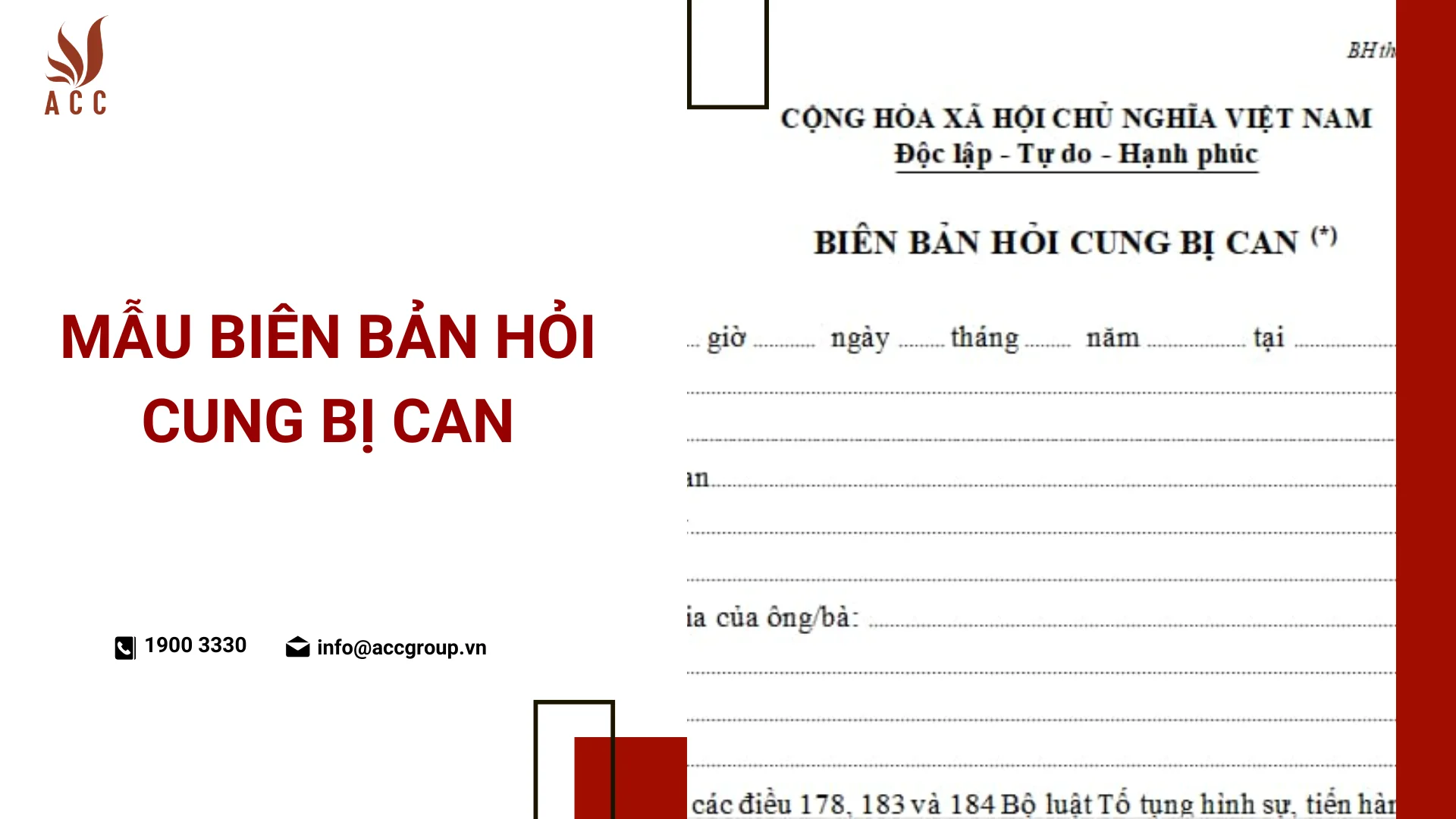 Mẫu biên bản hỏi cung bị can