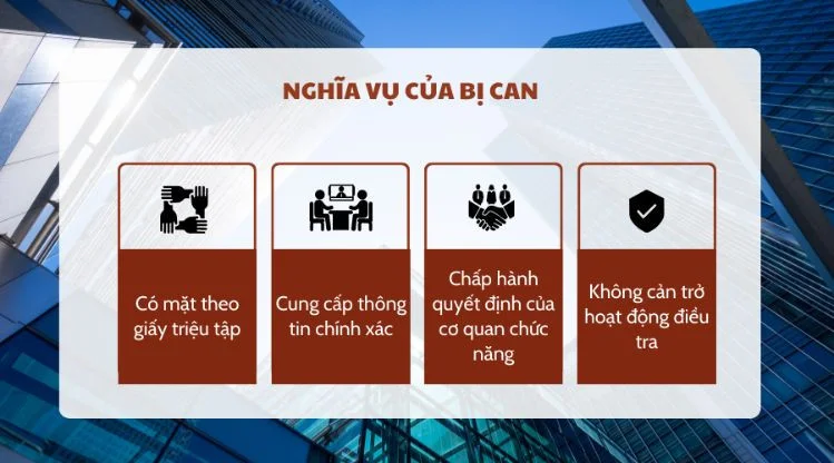 Nghĩa vụ của bị can