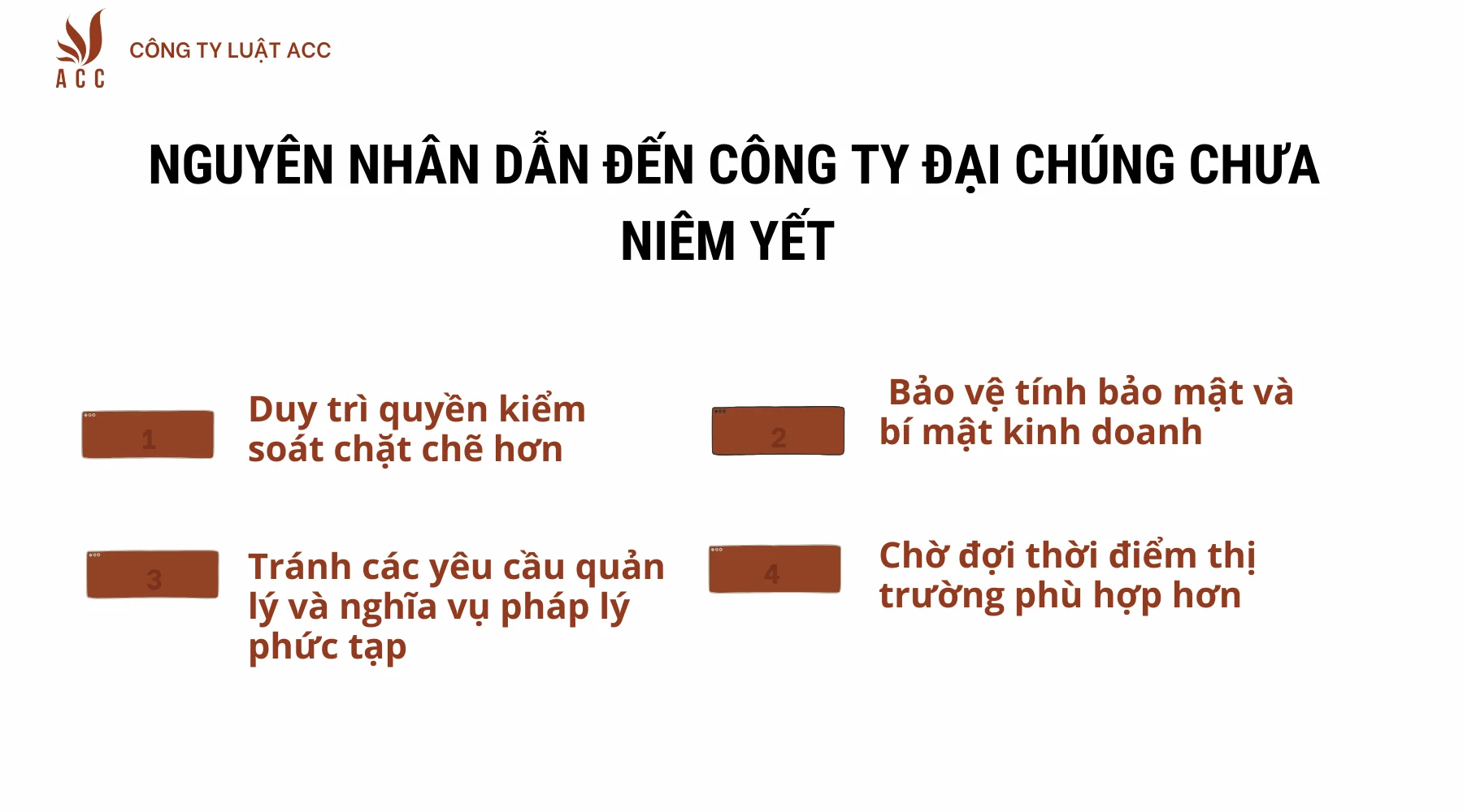 Nguyên nhân dẫn đến công ty đại chúng chưa niêm yết