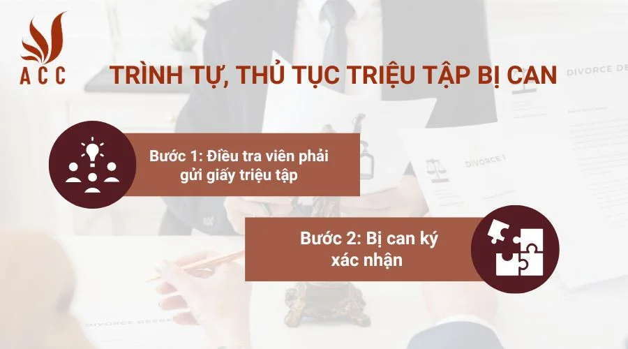 Trình tự, thủ tục triệu tập bị can