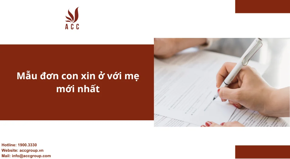 Mẫu đơn con xin ở với mẹ mới nhất