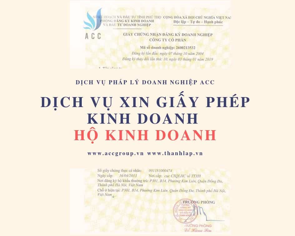 dịch vụ làm giấy phép kinh doanh hộ cá thể