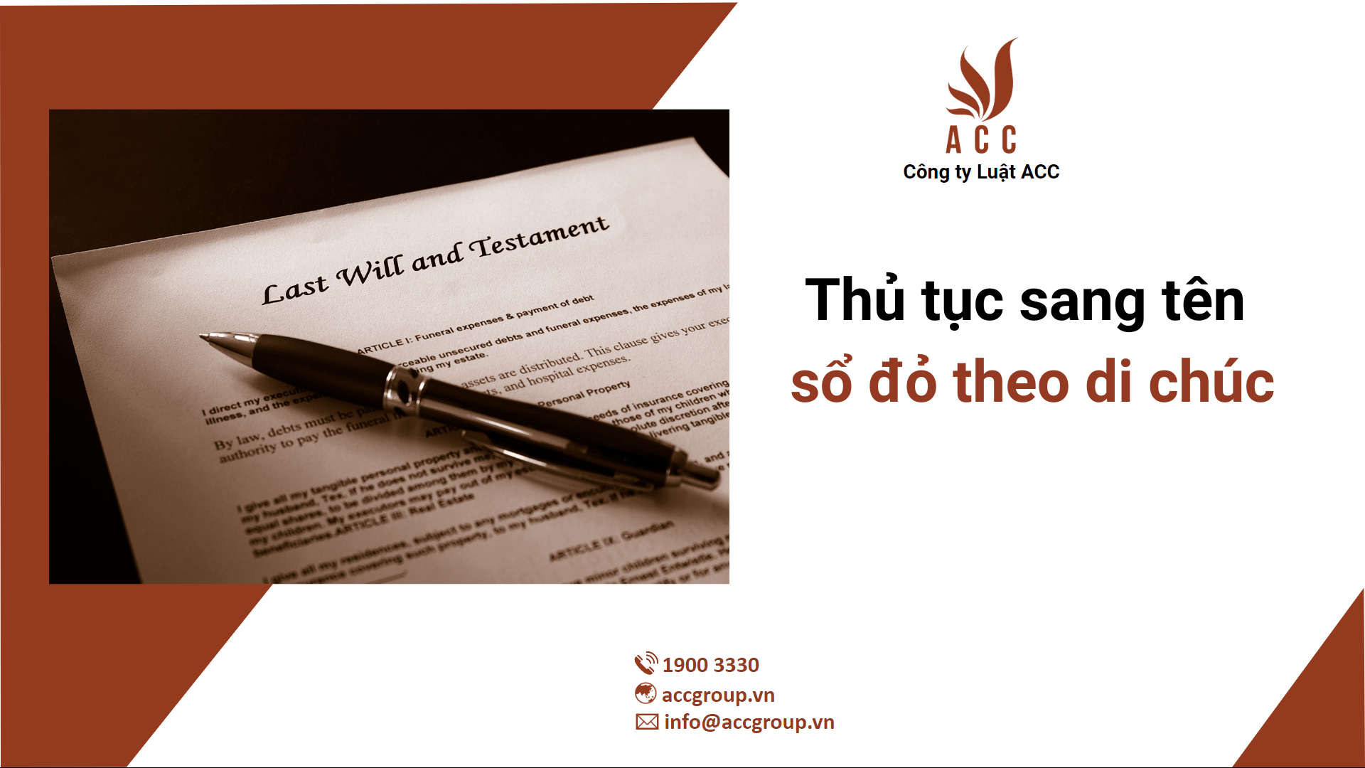 Thủ tục sang tên sổ đỏ theo di chúc