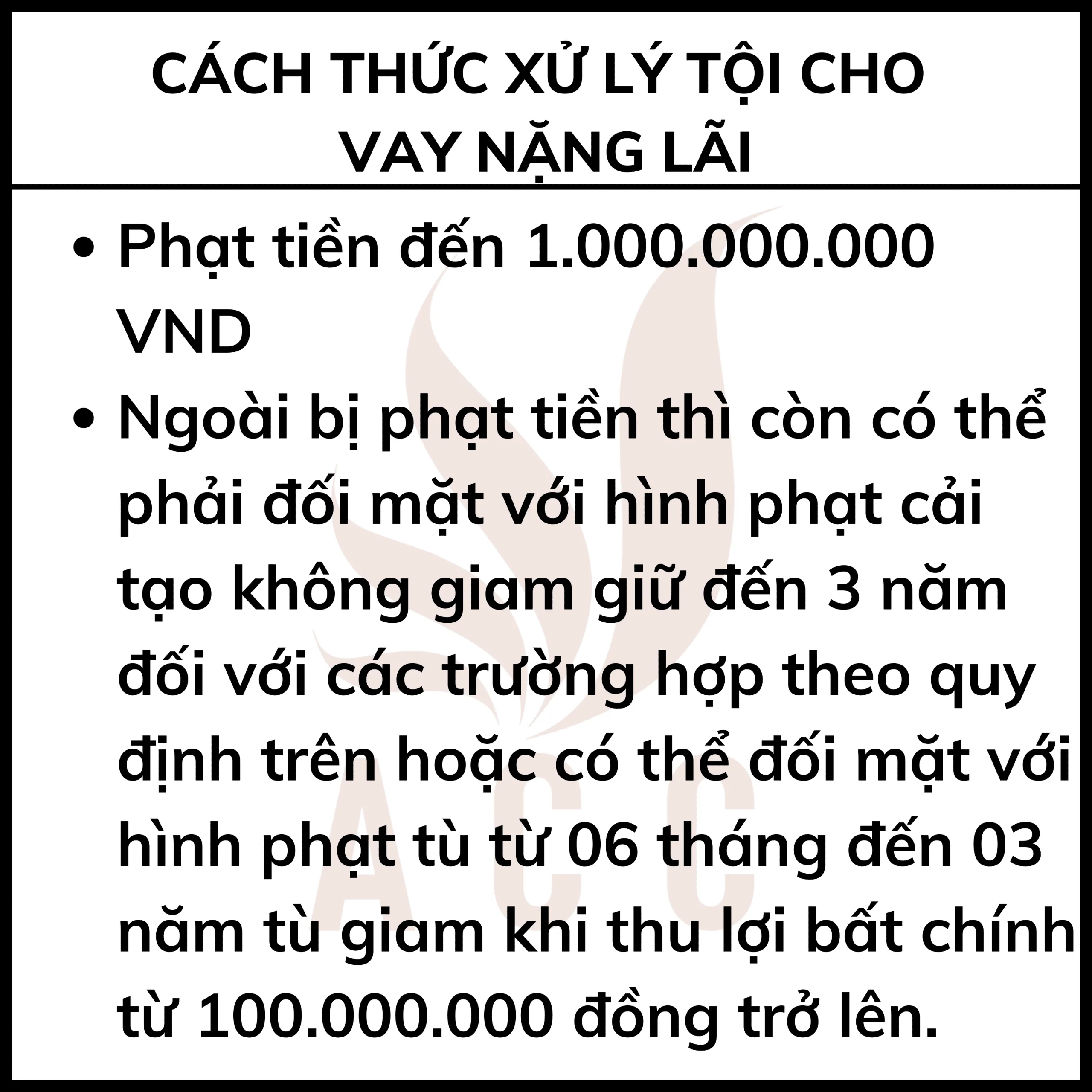 Xử Lý Tội Cho Vay Nặng Lãi