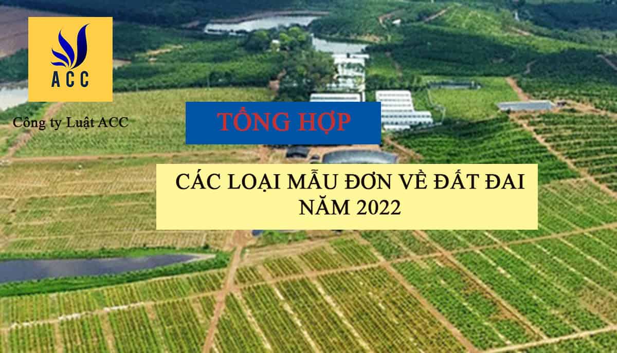 các loại mẫu đơn về đất đai