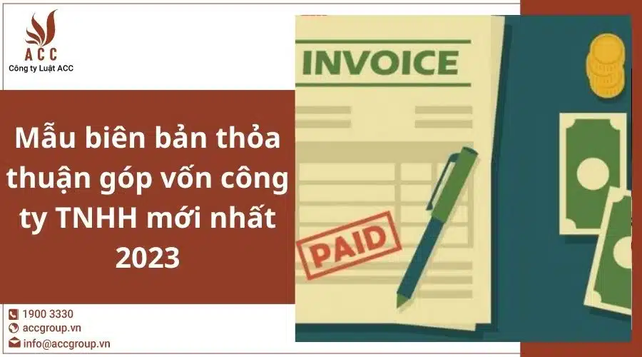 Bien Ban Thoa Thuan Gop Von Cong Ty Tnhh Moi Nhat 2023