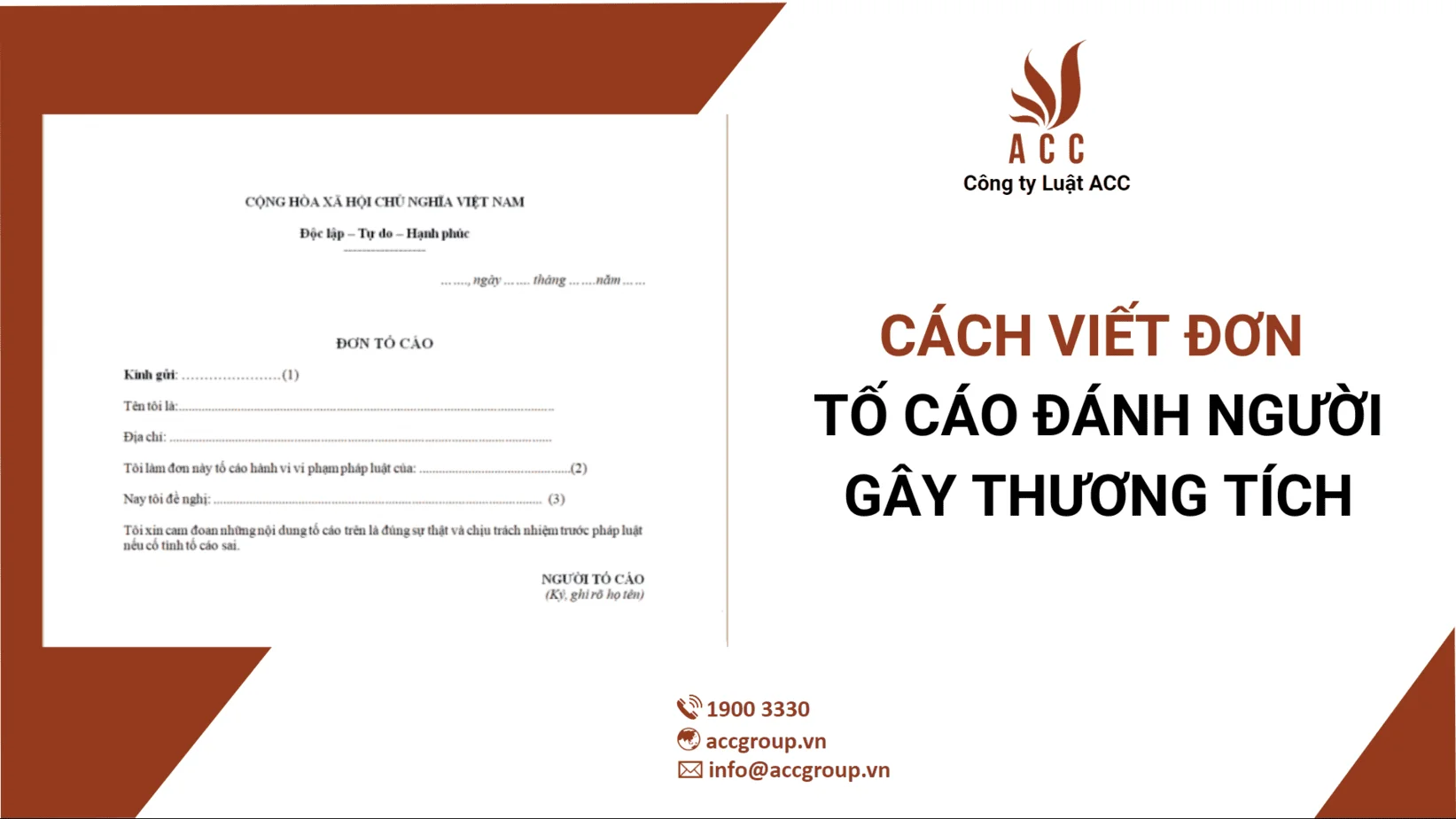 Cách viết đơn tố cáo đánh người gây thương tích