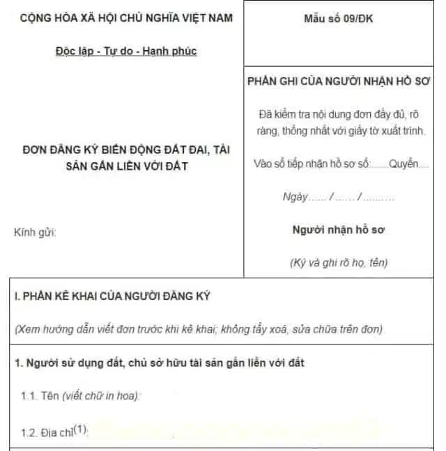 Mau Don Dang Ky Bien Dong Dat Dai Moi Nhat Nam 2021