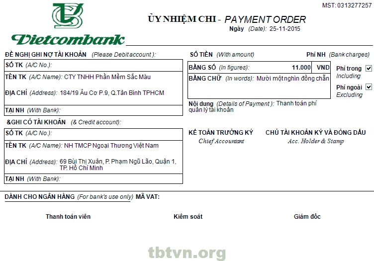 payment order là gì