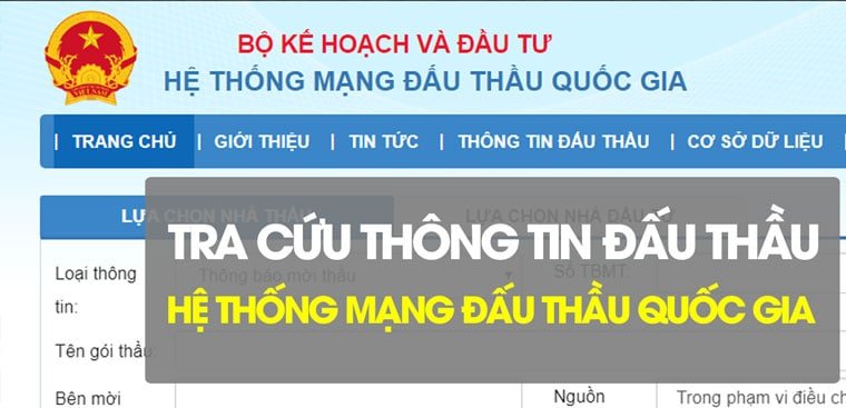 TRA CỨU THÔNG TIN NHÀ THẦU?