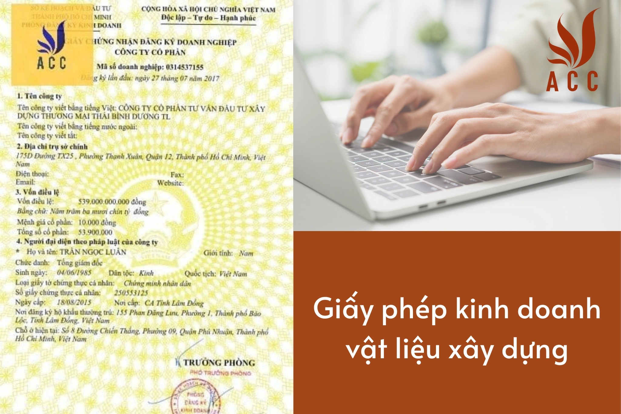 Giấy phép kinh doanh vật liệu xây dựng