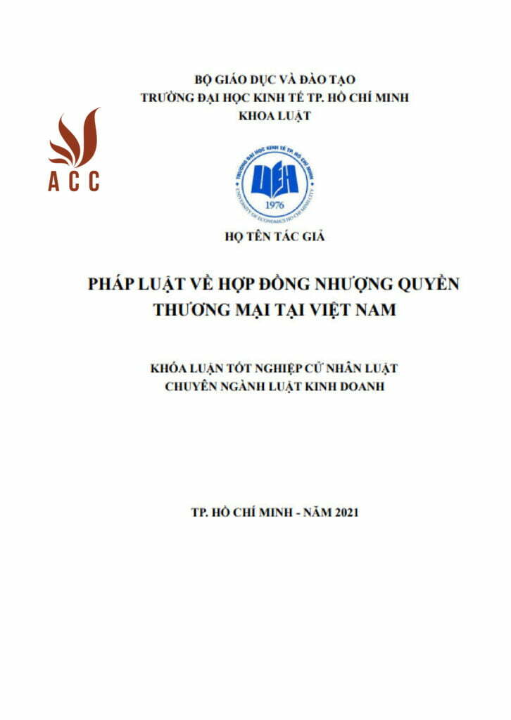 Báo cáo thực tập Pháp luật về hợp đồng nhượng quyền thương mại tại Việt Nam