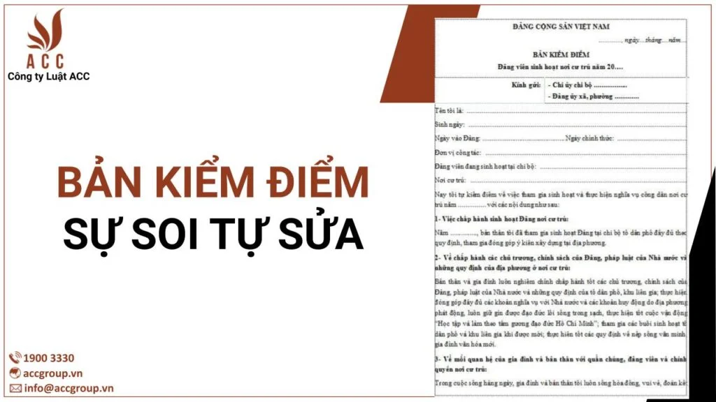 bản kiểm điểm tự soi tự sửa