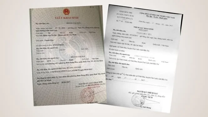 Dịch vụ trích lục giấy khai sinh tại Thành phố Hồ Chí Minh uy tín.