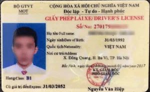 Giay Phep Lai Xe B1