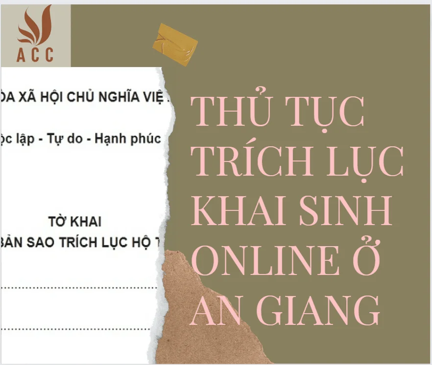 Thủ Tục Trích Lục Khai Sinh Online ở An Giang