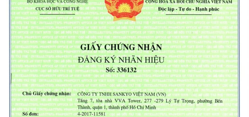 Mẫu Giấy Chứng Nhận đăng Ký Nhãn Hiệu Hàng Hóa