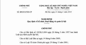 Nghị định Quy định Về Tổ Chức, Hoạt động Và Quản Lý Hội