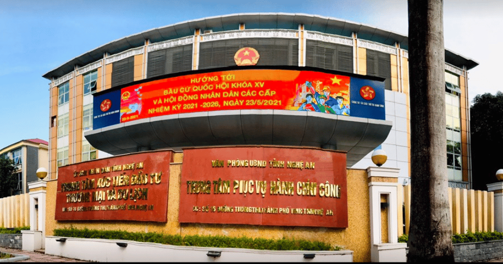Trung tâm dịch vụ hành chính công tại tỉnh Nghệ An