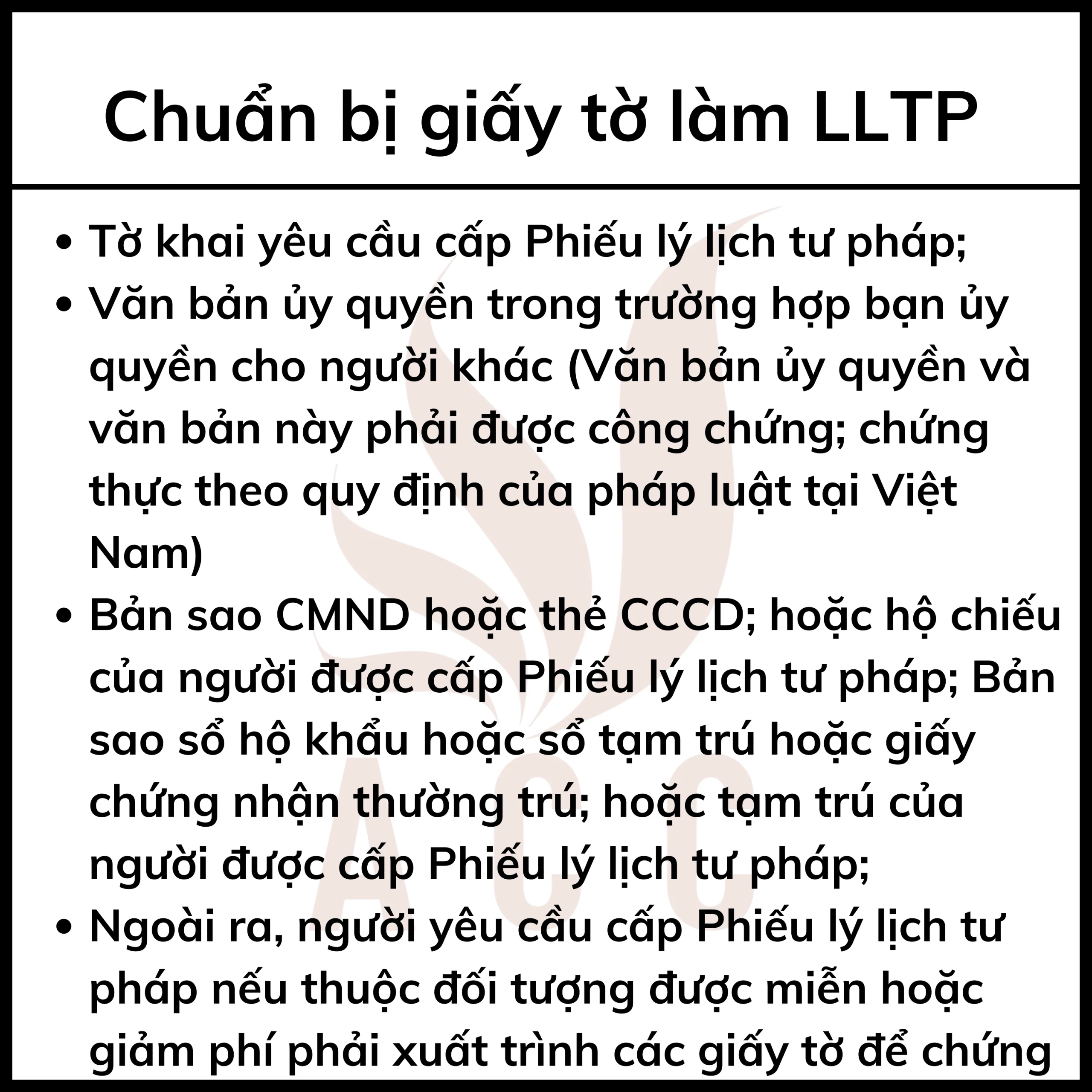 Thủ Tục Làm Lý Lịch Tư Pháp (1)