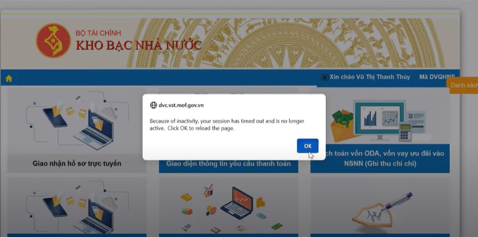 Cách xử lý khi không đăng nhập được dịch vụ công kho bạc