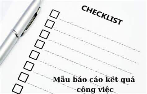 Mẫu Báo Cáo Kết Quả Công Việc