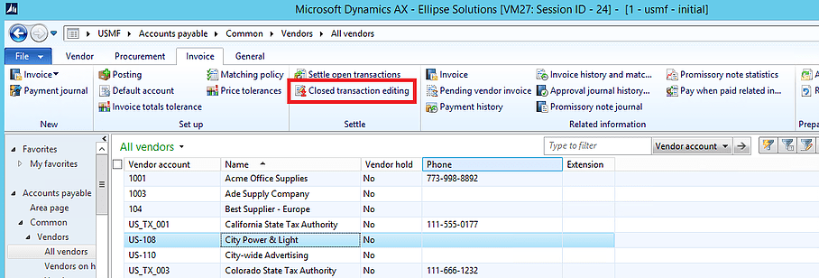 1 Closed Transaction Editing Dynamics Ax