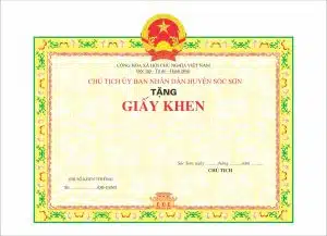 Mẫu giấy khen khuyến học dòng họ (Cập nhật 2023)