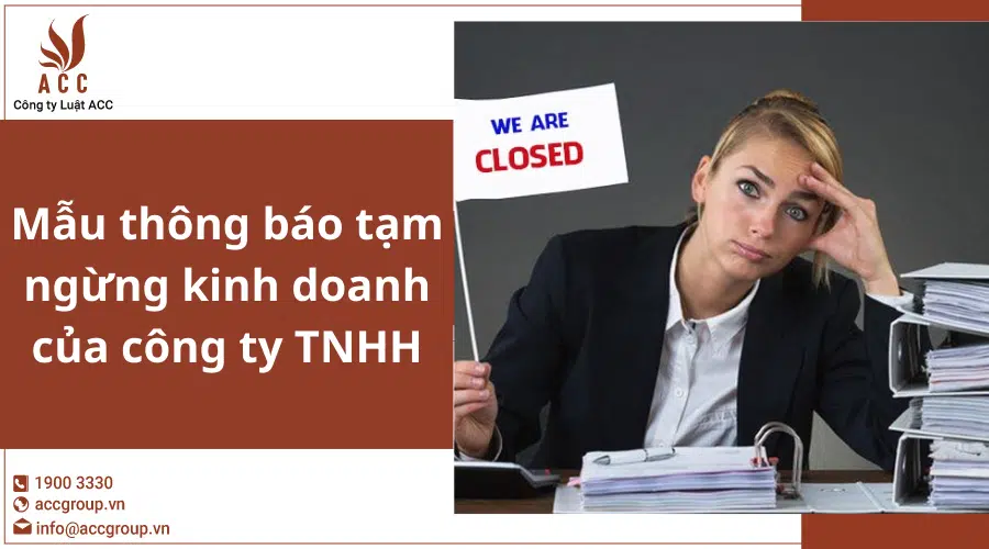 Mau Thong Bao Tam Ngung Kinh Doanh Cua Cong Ty Tnhh