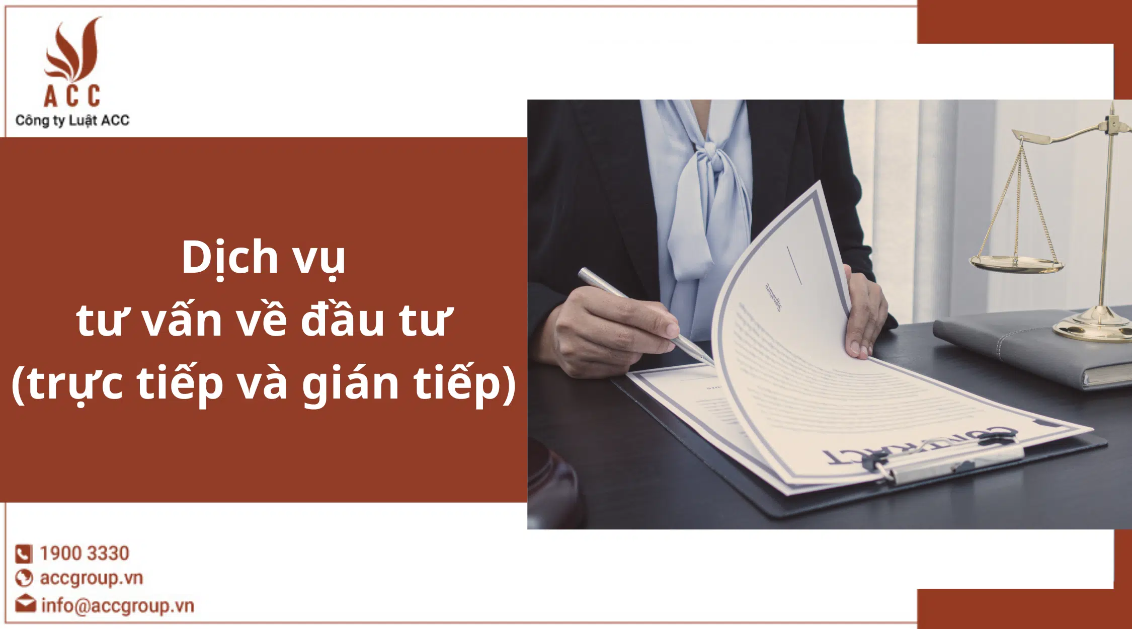 Dịch vụ tư vấn về đầu tư (trực tiếp và gián tiếp)