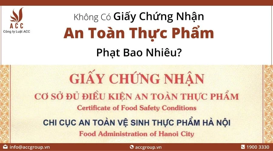 Khong Co Giay Chung Nhạn An Toan Thuc Pham Phạt Bao Nhieu